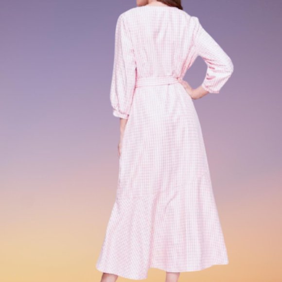 🆕Gingham Check Wrap Dress W/Belt size 12 - Picture 8 of 10